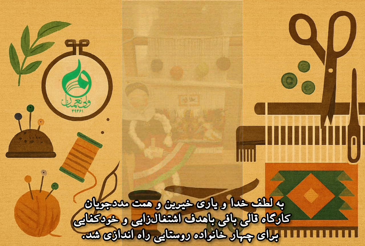 راه اندازی کارگاه قالی بافی با هدف اشتغالزایی و توانمندسازی